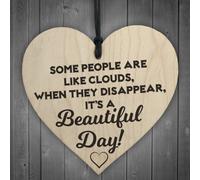 Red Ocean Some People Are Like Clouds Novelty Wooden Hanging Plaque