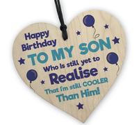 Red Ocean Son Gifts From Mum 18Th 21St 30Th Birthday Gift For Son Wood Heart Funny Gift For Son