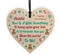 Red Ocean Special Christmas Gift For Auntie From Niece Nephew Wood Hanging Decoration