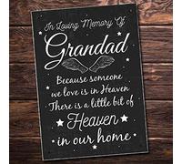 RED OCEAN Special Grandad Memorial Grave Gift Hanging Wall Plaque Christmas Memorial Signs