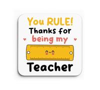 Red Ocean Special Teacher Gift YOU RULE Coaster Teacher Appreciation Gift Thank You For For Women Men Novelty Leaving School Nursery
