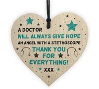 Red Ocean Special Thank You Gift For Nhs Doctor Wooden Heart Hospital Present Keepsake
