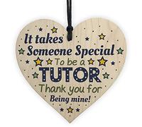 RED OCEAN Special Tutor Mentor Teacher Gifts Thank You Gifts Wooden Heart Plaque Leaving School Nursery Gifts