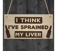 Red Ocean Sprained Liver Funny Alcohol Man Cave Home Bar Pub Hanging Plaque Beer Gift Sign