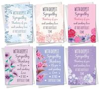 RED OCEAN Sympathy Cards Pack of 6, Deepest Sympathy Cards, Condolence Card, Bereavement Cards Condolence, Thinking of You, Sorry For Your Loss, A6 Card With White Envelopes