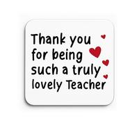 Red Ocean Teacher Gift Teacher Coaster Truly Lovely Appreciation Gift For Thanks Leaving School Nursery From Student Child Keepsake For Her Him