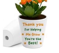 RED OCEAN Teacher Gifts for Women Men Flower Pot Thank You Gifts For Teacher Helping Me Grow Leaving Going Away Retirement Appreciation From Student Kids