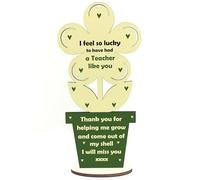 RED OCEAN Teacher Gifts From Students Thank You School Nursery Pre School Leaving Present Wooden Flower Gifts For Him Her
