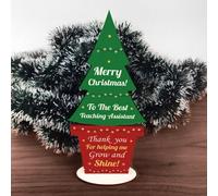 Red Ocean Thank You Christmas Gift For Teaching Assistant Wooden Tree