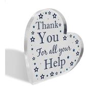 Red Ocean Thank You For All Your Help Gift For Teacher Colleague Volunteer Friend Acrylic Plaque Thank You Gift For Him Her Men Women Family Volunteer Gift Teacher Gift Keepsake