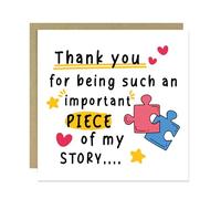 RED OCEAN Thank You For Being Such An Important Piece Of My Story Card For Teacher Teaching Assistant Nursery Teacher Volunteer Friend With Kraft Envelope Included Thank You Cards Him Her