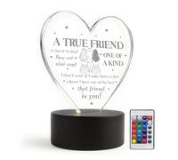 Red Ocean Thank You For Best Friend Acrylic LED Light A TRUE FRIEND Friendship For Her Bestie Gifts Birthday Christmas Keepsake Friendship Gifts Women