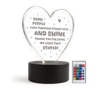 Red Ocean Thank You For Friend Best Friend Acrylic LED Light Friendship For Her Bestie Gifts Birthday Christmas Keepsake Friendship Gifts Women