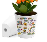RED OCEAN Thank You Gift For BEST TEACHER GIFT Plant Pot 10cm x 9cm For Teacher Nursery Beautiful Leaving Gifts Him Her From Student Kids