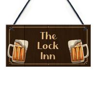 Red Ocean The Lock Inn Home Bar Sign Lockdown Sign Man Cave Shed Plaque Gift
