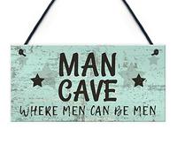 RED OCEAN The Man Cave Door Hanging Sign Plaque Shed Garage Bar Vintage Gift For Dad Grandad