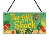 Red Ocean The Tiki Shack Hanging Bar Pub Plaque Cocktails Beach Decoration Sign Friendship Gift