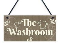 RED OCEAN The Washroom Shabby Chic Novelty Bathroom Toilet Signs And Plaques Sign For Door Bathroom Decor