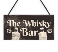 Red Ocean The Whisky Bar Rustic Sign Pub Hotel Home Bar Man Cave Shed Garage Hanging Wall Plaque Birthday Gifts