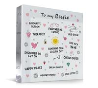 Red Ocean To My Bestie Friendship for Women Special Friend Bestie Acrylic Plaque Birthday for Women Christmas Presents Friends Best Friends