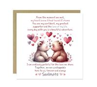 RED OCEAN To My Soulmate Card, Anniversary Card For Husband Wife, Wedding Anniversary Card, Romantic Anniversary Card, Valentines Day Card, Romantic Card For Partner, Love Card