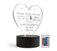 Red Ocean TRUE FRIEND Gifts for Women Best Friend Christmas Birthday Gifts Night Light for Bestie Thank You Him Her Friendship Keepsake