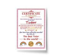RED OCEAN Tutor Gifts Thank You Gift For Tutor Gift For Him Her A4 Certificate Print Leaving School Gift Keepsake
