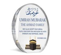 Red Ocean Umrah Mubarak Personalised Gift, Kaaba Plaque, Umrah Mubarak Gifts For Friends Family, Islamic Gifts, Hajj Mubarak, Ramadan, Eid, Kaaba Family Blessings Plaque
