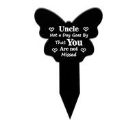 Red Ocean Uncle Graveside Memorial Plaque, Uncle Graveside Memorial Stake, Uncle Memorial Signs for Cemetery Grave Cemetery Decorations, Uncle Remembrance Decoration, Memorial Gift To Remember Uncle