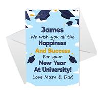 RED OCEAN University Good Luck Card For Daughter Son Personalised Back To Uni Card University Card