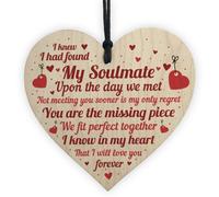 Red Ocean Valentines Anniversary Gift For Him Her Handmade Wooden Heart Keepsake Gift For Boyfriend Girlfriend Husband Wife