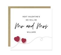 RED OCEAN Valentines Card For Husband, Wife To Be, Personalised Mr & Mrs Card, Last Valentines Before Married Card, Fiancee Valentine Card, Card For Boyfriend, Card For Girlfriend