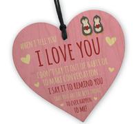 Red Ocean Valentines Day Gift For Him Her When I Tell You I Love You Gift For Anniversary Present Wood Heart Keepsake