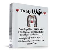 Red Ocean Valentines Day Gift For Wife Never Forget That I Love You Wife Gift Acrylic Plaque For Anniversary Romantic Keepsake Her Gifts