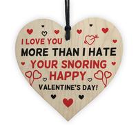 Red Ocean Valentines Gift For Him Funny Snoring Wood Heart Gift For Boyfriend Husband