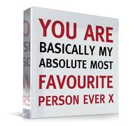 Red Ocean Valentines Gift For Most Favourite Person Ever Acrylic Plaque Gift For Anniversary Husband Wife Birthday Boyfriend Girlfriend Keepsake Romantic Him Her