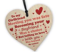 Red Ocean Valentines Gift Girlfriend Red Wood Heart Plaque Gift For Girlfriend For Anniversary Gift For Her Keepsake