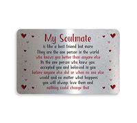 Red Ocean Valentines Keepsake Gift Metal Wallet Card Gift for Your Soulmate Novelty Gift for Him Her