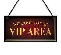 Red Ocean Vip Area Welcome Hanging Home Bar Sign Novelty Garden Man Cave Pub Plaques