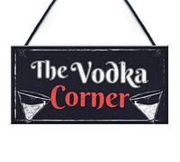 RED OCEAN Vodka Corner Garden Shed Sign Kitchen Plaque Funny Alcohol Home Bar Pub Sign Friend Gifts
