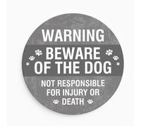 Red Ocean WARNING Sign For Home Beware of the Dog Sign Acrylic Beware For Fence Gate Dog Warning Outdoor Gate Shed Wall Plaque