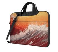 Red Ocean Waves Laptop Bag Laptop Case 15.6 Inch Computer Bags Padded Sleeve Cover For Women Men