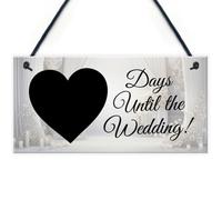 Red Ocean Wedding Countdown Hanging Sign Days Until The Wedding Bride To Be Engagement Gifts For Her Mr And Mrs Fiance