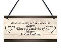 RED OCEAN Wedding Decoration Plaque Heaven At Our Wedding Shabby Chic Sign Reception Decor Gift Mr & Mrs Couple Present