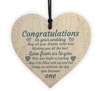 Red Ocean Wedding Gift Mr And Mrs Bridal Bridesmaid Gift For Bride And Groom Wood Heart Keepsake Plaque