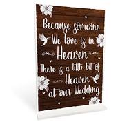 RED OCEAN Wedding In Memory Of Someone In Heaven Remembrance Sign Rustic Free Standing Plaque