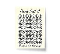 RED OCEAN Weight Loss Chart A4 POUNDS LOST Diet Journey Goal Weight Tracker Mark Chart Friendship Gift For Men Women