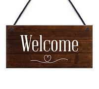 RED OCEAN Welcome Hanging Sign For Your Home Novelty Home Bar New Home Decor Gifts