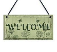 Red Ocean Welcome Sign Front Door Shed Garden SummerHouse Plaque Home Decor Friendship Gift