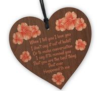 Red Ocean When I Tell You I Love You Wooden Heart - Handcrafted Keepsake With Romantic Message Perfect Anniversary Gift
